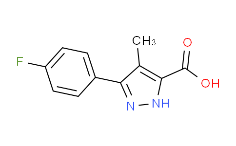 CAS No. 1282672-04-1, 3-(4-Fluorophenyl)-4-methyl-1H-pyrazole-5-carboxylic acid
