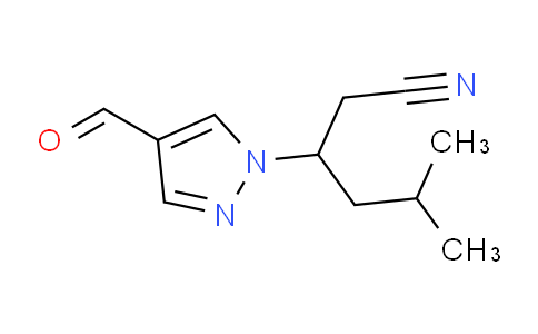 CAS No. 1956331-31-9, 3-(4-Formyl-1H-pyrazol-1-yl)-5-methylhexanenitrile