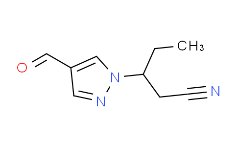 CAS No. 1956340-20-7, 3-(4-Formyl-1H-pyrazol-1-yl)pentanenitrile