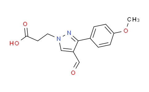 CAS No. 381214-34-2, 3-(4-Formyl-3-(4-methoxyphenyl)-1H-pyrazol-1-yl)propanoic acid