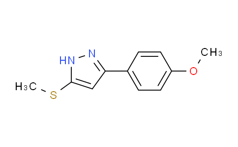 CAS No. 58876-81-6, 3-(4-Methoxyphenyl)-5-(methylthio)-1H-pyrazole