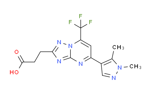 1174878-30-8 | 3-(5-(1,5-Dimethyl-1H-pyrazol-4-yl)-7-(trifluoromethyl)-[1,2,4]triazolo[1,5-a]pyrimidin-2-yl)propanoic acid