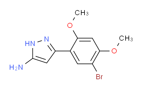 CAS No. 502132-64-1, 3-(5-Bromo-2,4-dimethoxyphenyl)-1H-pyrazol-5-amine