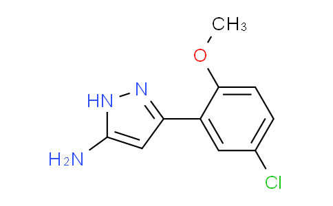 CAS No. 501902-86-9, 3-(5-Chloro-2-methoxyphenyl)-1H-pyrazol-5-amine