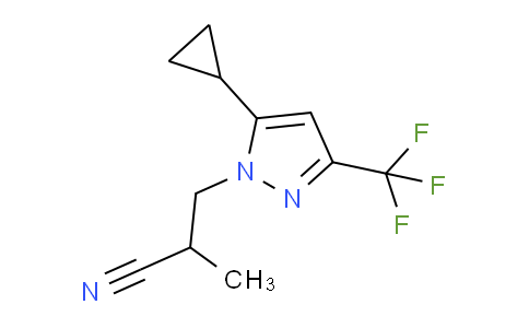 CAS No. 1006356-58-6, 3-(5-Cyclopropyl-3-(trifluoromethyl)-1H-pyrazol-1-yl)-2-methylpropanenitrile