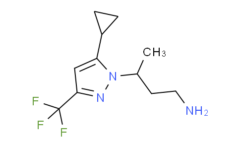 CAS No. 1006353-19-0, 3-(5-Cyclopropyl-3-(trifluoromethyl)-1H-pyrazol-1-yl)butan-1-amine
