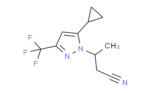 CAS No. 1006333-95-4, 3-(5-Cyclopropyl-3-(trifluoromethyl)-1H-pyrazol-1-yl)butanenitrile
