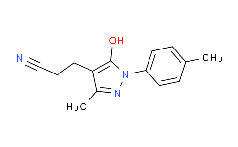 CAS No. 385382-41-2, 3-(5-Hydroxy-3-methyl-1-(p-tolyl)-1H-pyrazol-4-yl)propanenitrile