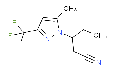 CAS No. 1171174-97-2, 3-(5-Methyl-3-(trifluoromethyl)-1H-pyrazol-1-yl)pentanenitrile