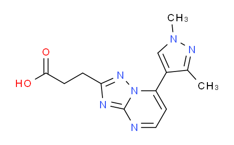 CAS No. 1174832-47-3, 3-(7-(1,3-Dimethyl-1H-pyrazol-4-yl)-[1,2,4]triazolo[1,5-a]pyrimidin-2-yl)propanoic acid