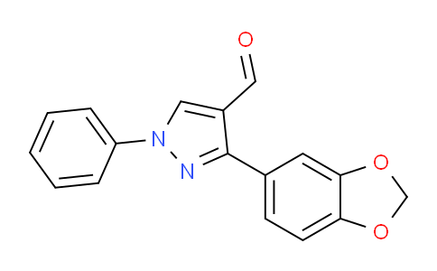 CAS No. 1004451-69-7, 3-(Benzo[d][1,3]dioxol-5-yl)-1-phenyl-1H-pyrazole-4-carbaldehyde
