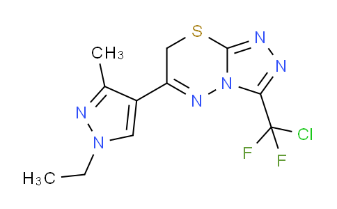 CAS No. 1003993-47-2, 3-(Chlorodifluoromethyl)-6-(1-ethyl-3-methyl-1H-pyrazol-4-yl)-7H-[1,2,4]triazolo[3,4-b][1,3,4]thiadiazine