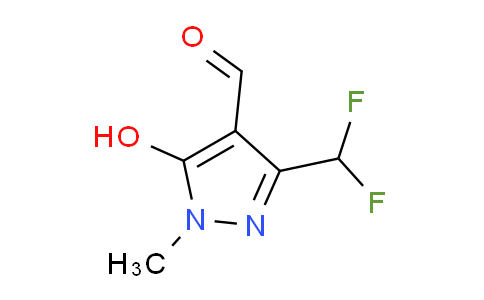 CAS No. 1203145-73-6, 3-(Difluoromethyl)-5-hydroxy-1-methyl-1H-pyrazole-4-carbaldehyde