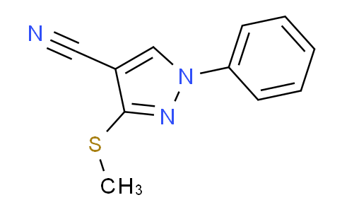 CAS No. 175203-46-0, 3-(Methylthio)-1-phenyl-1H-pyrazole-4-carbonitrile