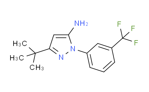 CAS No. 476637-07-7, 3-(tert-Butyl)-1-(3-(trifluoromethyl)phenyl)-1H-pyrazol-5-amine