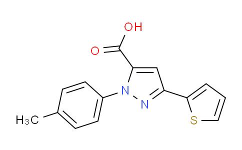 CAS No. 618382-78-8, 3-(Thiophen-2-yl)-1-(p-tolyl)-1H-pyrazole-5-carboxylic acid