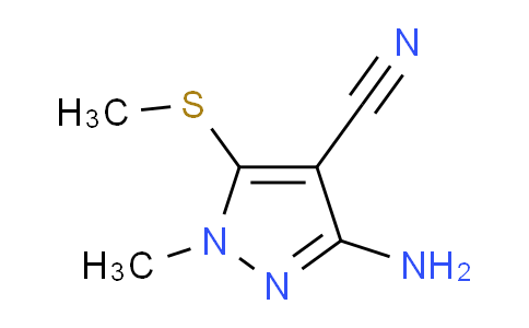 CAS No. 151291-05-3, 3-Amino-1-methyl-5-(methylthio)-1H-pyrazole-4-carbonitrile