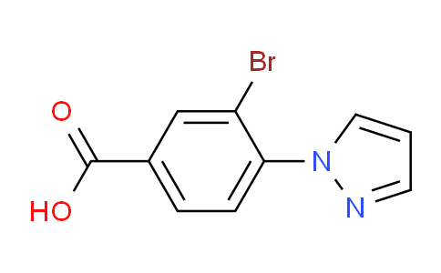 CAS No. 1186663-57-9, 3-Bromo-4-(1H-pyrazol-1-yl)benzoic acid