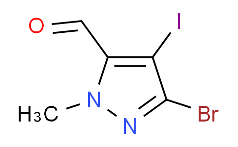 CAS No. 1807546-65-1, 3-Bromo-4-iodo-1-methyl-1H-pyrazole-5-carbaldehyde