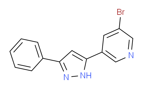 CAS No. 1147879-59-1, 3-Bromo-5-(3-phenyl-1H-pyrazol-5-yl)pyridine