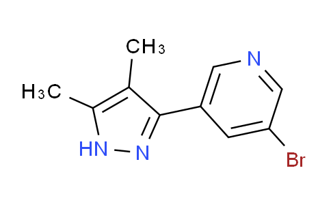 CAS No. 1707349-43-6, 3-Bromo-5-(4,5-dimethyl-1H-pyrazol-3-yl)pyridine