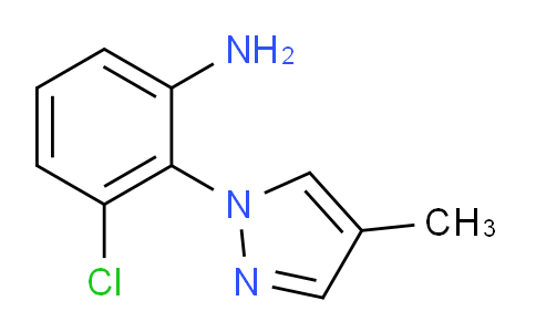 CAS No. 1006465-15-1, 3-Chloro-2-(4-methyl-1H-pyrazol-1-yl)aniline