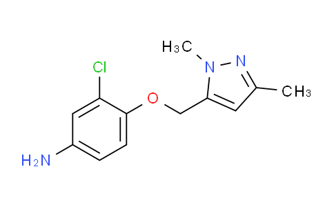 CAS No. 1310379-26-0, 3-Chloro-4-((1,3-dimethyl-1H-pyrazol-5-yl)methoxy)aniline