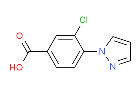 CAS No. 911312-77-1, 3-Chloro-4-(1H-pyrazol-1-yl)benzoic acid