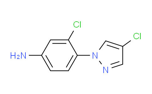CAS No. 1006959-51-8, 3-Chloro-4-(4-chloro-1H-pyrazol-1-yl)aniline