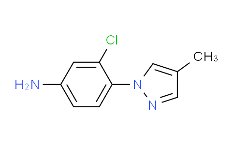 CAS No. 1006467-53-3, 3-Chloro-4-(4-methyl-1H-pyrazol-1-yl)aniline