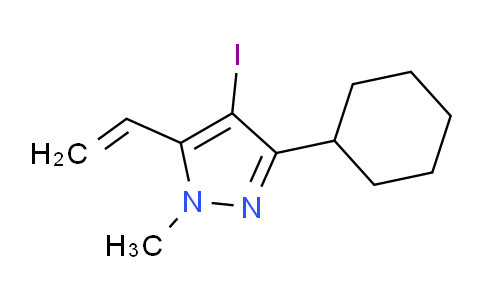 CAS No. 1956379-11-5, 3-Cyclohexyl-4-iodo-1-methyl-5-vinyl-1H-pyrazole