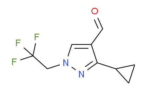 CAS No. 1006462-81-2, 3-Cyclopropyl-1-(2,2,2-trifluoroethyl)-1H-pyrazole-4-carbaldehyde