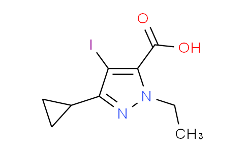 CAS No. 1354703-65-3, 3-Cyclopropyl-1-ethyl-4-iodo-1H-pyrazole-5-carboxylic acid