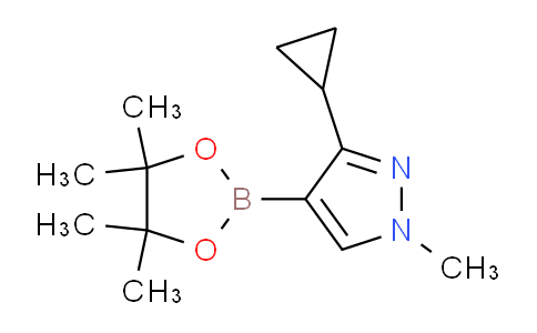 CAS No. 1257637-82-3, 3-Cyclopropyl-1-methyl-4-(4,4,5,5-tetramethyl-1,3,2-dioxaborolan-2-yl)-1H-pyrazole