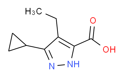 CAS No. 1506752-42-6, 3-Cyclopropyl-4-ethyl-1H-pyrazole-5-carboxylic acid