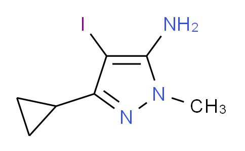 CAS No. 1443279-34-2, 3-Cyclopropyl-4-iodo-1-methyl-1H-pyrazol-5-amine