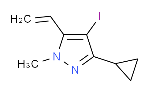 CAS No. 1956328-22-5, 3-Cyclopropyl-4-iodo-1-methyl-5-vinyl-1H-pyrazole