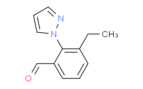 CAS No. 1214622-44-2, 3-Ethyl-2-(1H-pyrazol-1-yl)benzaldehyde