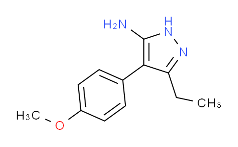 CAS No. 955584-85-7, 3-Ethyl-4-(4-methoxyphenyl)-1H-pyrazol-5-amine