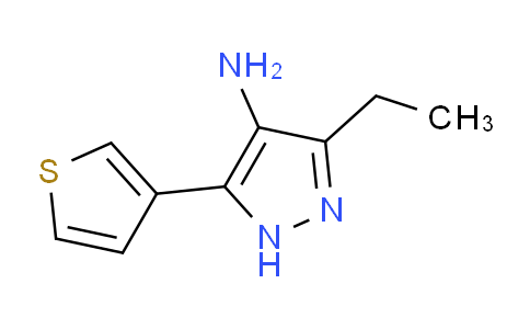 CAS No. 1257877-25-0, 3-Ethyl-5-(thiophen-3-yl)-1H-pyrazol-4-amine