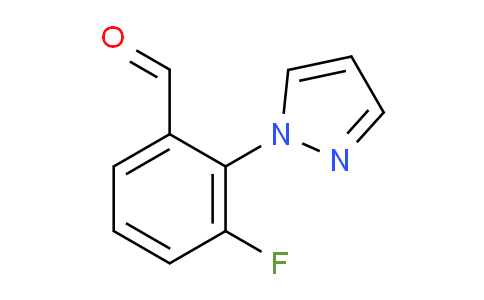 CAS No. 1214622-47-5, 3-Fluoro-2-(1H-pyrazol-1-yl)benzaldehyde