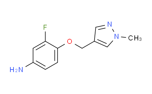 CAS No. 1006960-98-0, 3-Fluoro-4-((1-methyl-1H-pyrazol-4-yl)methoxy)aniline