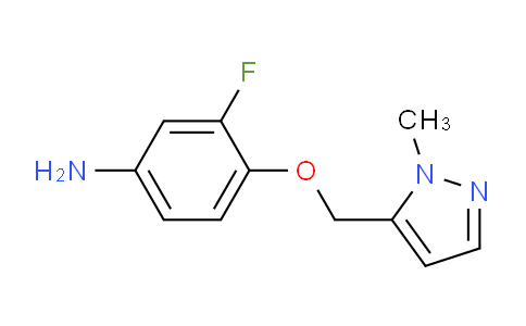 CAS No. 1245823-52-2, 3-Fluoro-4-((1-methyl-1H-pyrazol-5-yl)methoxy)aniline