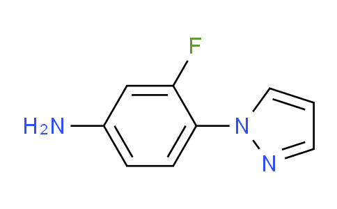 CAS No. 425379-93-7, 3-Fluoro-4-(1H-pyrazol-1-yl)aniline