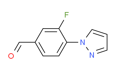 CAS No. 433920-88-8, 3-Fluoro-4-(1H-pyrazol-1-yl)benzaldehyde