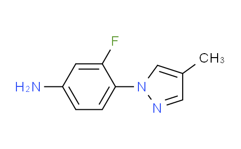 CAS No. 1006960-79-7, 3-Fluoro-4-(4-methyl-1H-pyrazol-1-yl)aniline