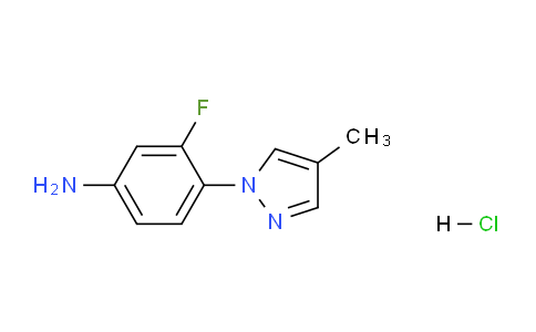 CAS No. 1332528-59-2, 3-Fluoro-4-(4-methyl-1H-pyrazol-1-yl)aniline hydrochloride