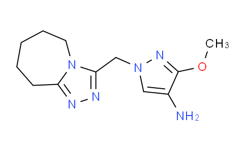 CAS No. 1177315-73-9, 3-Methoxy-1-((6,7,8,9-tetrahydro-5H-[1,2,4]triazolo[4,3-a]azepin-3-yl)methyl)-1H-pyrazol-4-amine