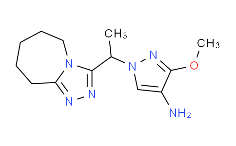 CAS No. 1177290-97-9, 3-Methoxy-1-(1-(6,7,8,9-tetrahydro-5H-[1,2,4]triazolo[4,3-a]azepin-3-yl)ethyl)-1H-pyrazol-4-amine