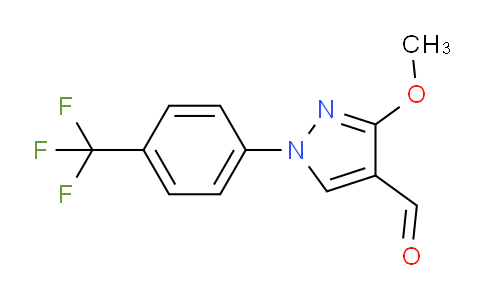 CAS No. 1701434-12-9, 3-Methoxy-1-(4-(trifluoromethyl)phenyl)-1H-pyrazole-4-carbaldehyde